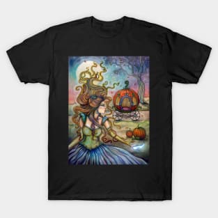 Cinderella Fantasy Art Illustration Watercolor Ink by Molly Harrison T-Shirt